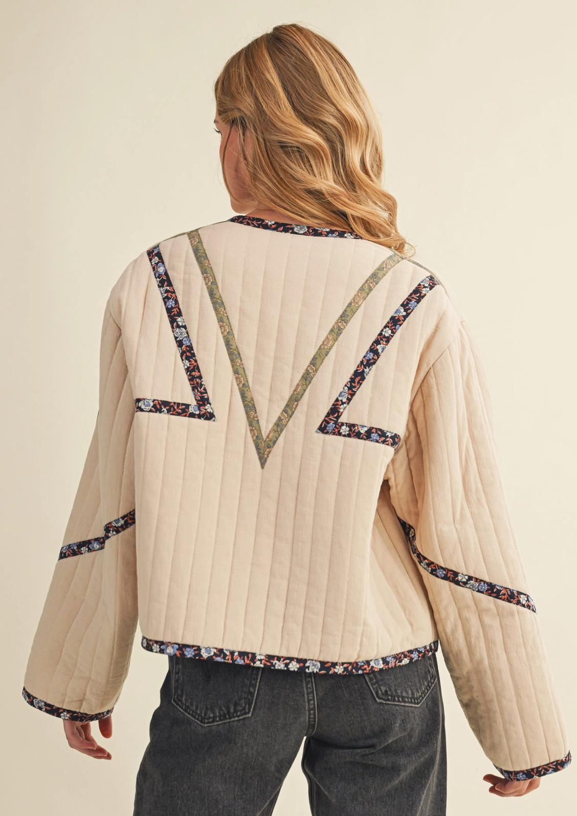 Quilted Jacket with Contrast Detail