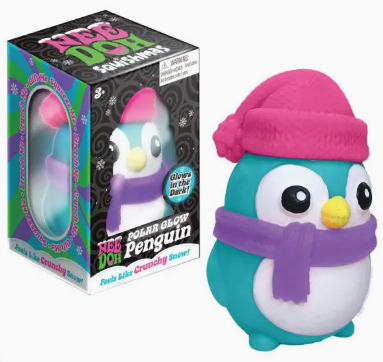 Nee Doh Polar Glow Penguin Fidget Toy