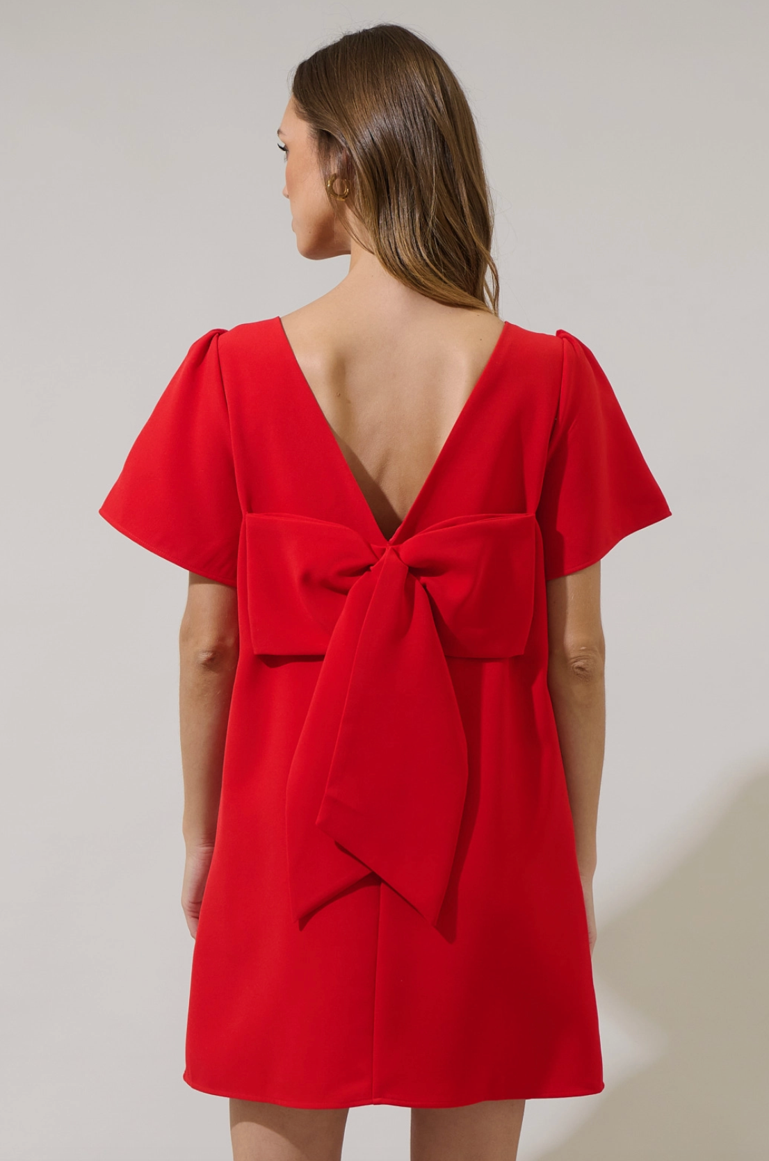 Urania Bow Shift Mini Dress