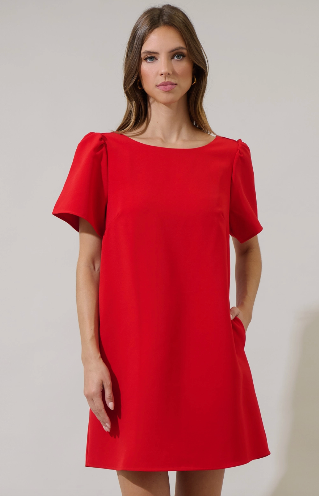 Urania Bow Shift Mini Dress