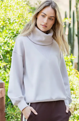 Modal Scuba Luxe V-turtleneck