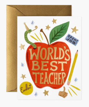 World's Best Teacher Card