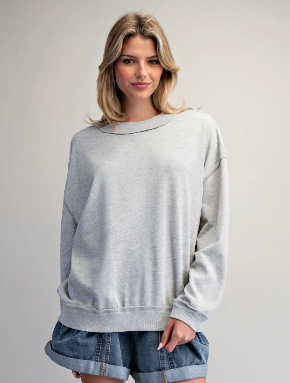 Grey Terry Pullover