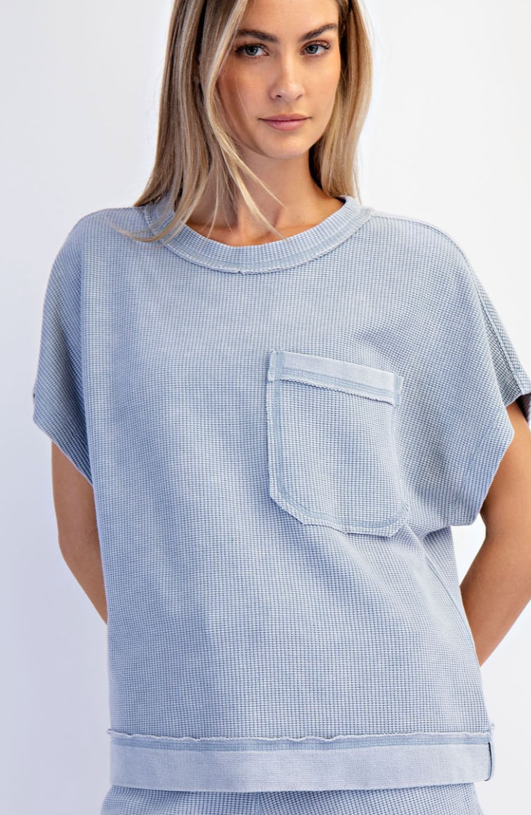 Honey Comb Short Sleeve Top