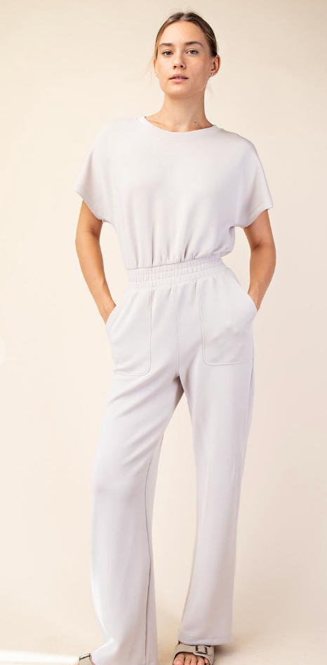 Modal Short Sleeve Jumpsuit