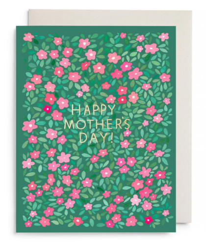 Green Petals Mother's Day Greeting Card