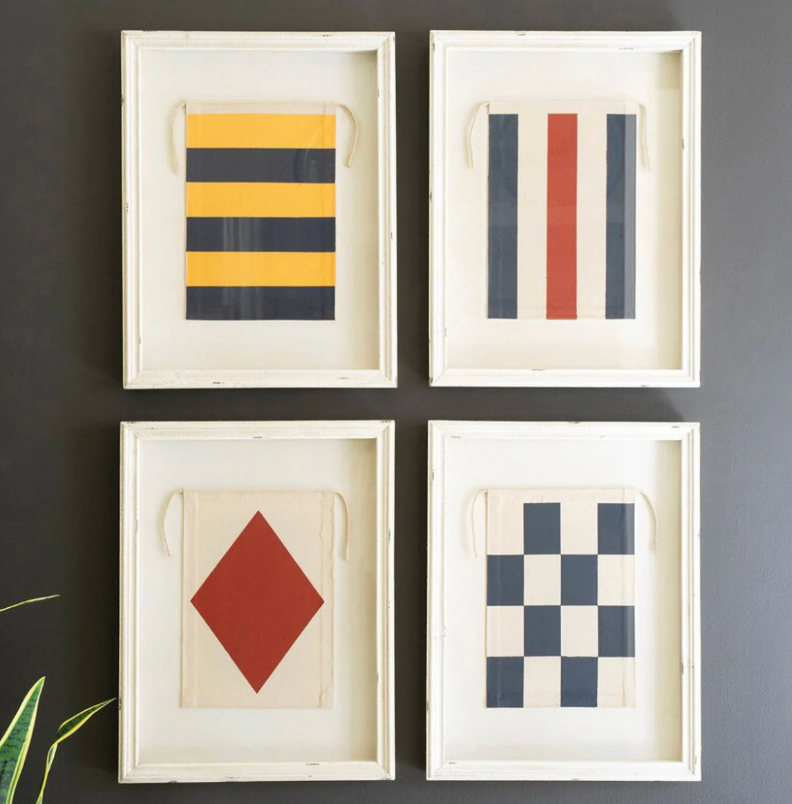 Framed Canvas Nautical Flags