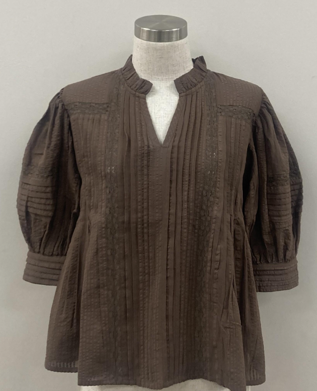 Puff Sleeve Peasant Top