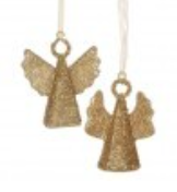 Gilded Wired Angel Ornament