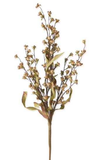 23 inch Wood Bead Berry Bush