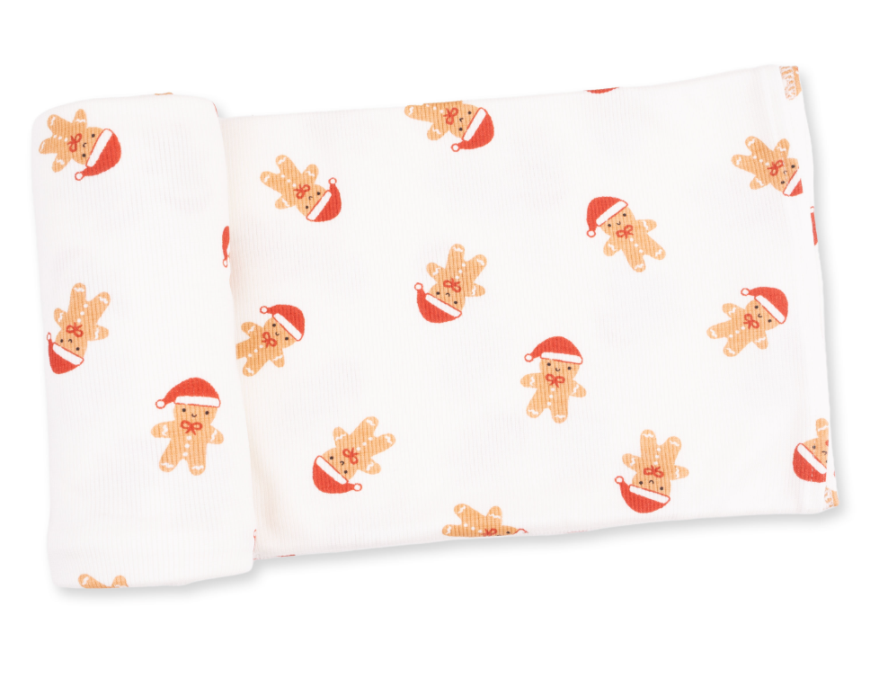 Simple Gingerbread Swaddle Blanket