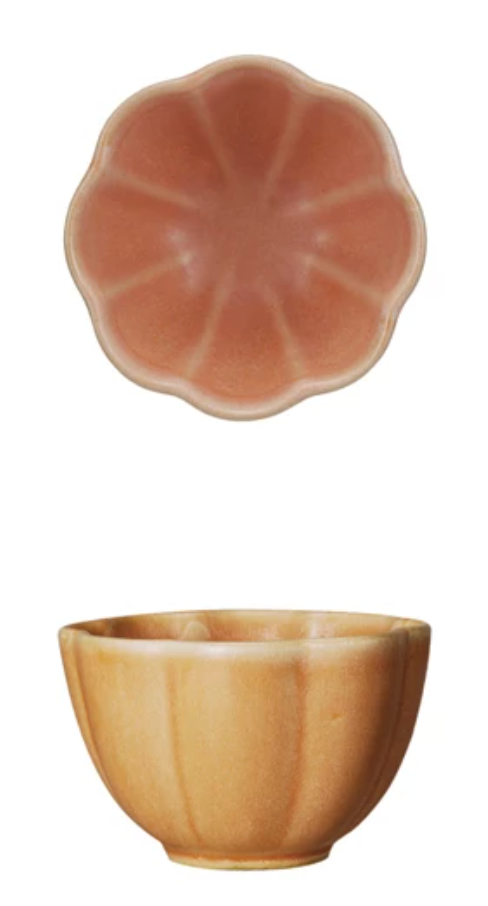 Stoneware Flower Shaped Bowl