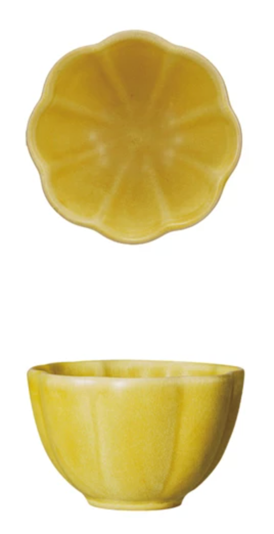 Stoneware Flower Shaped Bowl