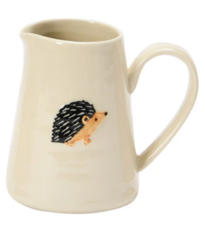 Hand-Painted Creamer with Forest Animal