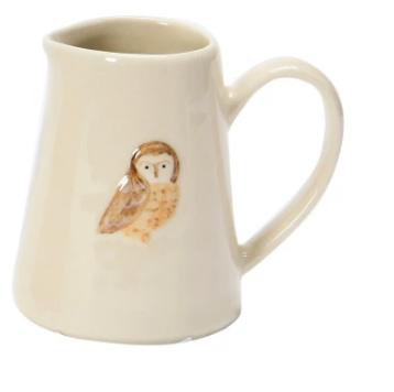 Hand-Painted Creamer with Forest Animal