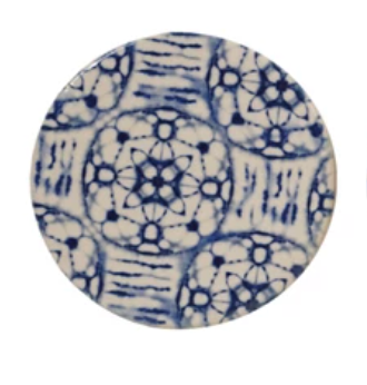 Stoneware Coasters with Tile Pattern