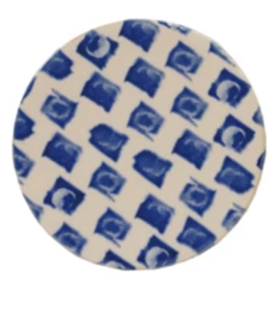 Stoneware Coasters with Tile Pattern