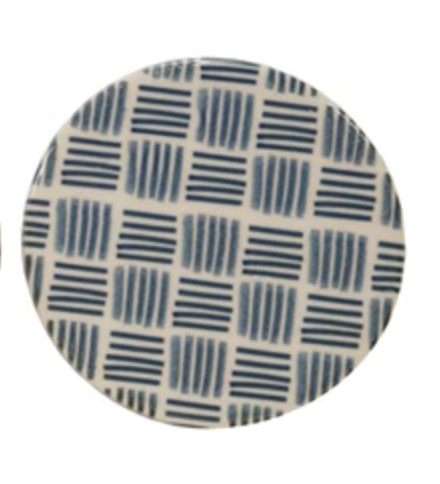Stoneware Coasters with Tile Pattern