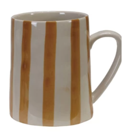 14 oz. Hand-Painted Stoneware Mug