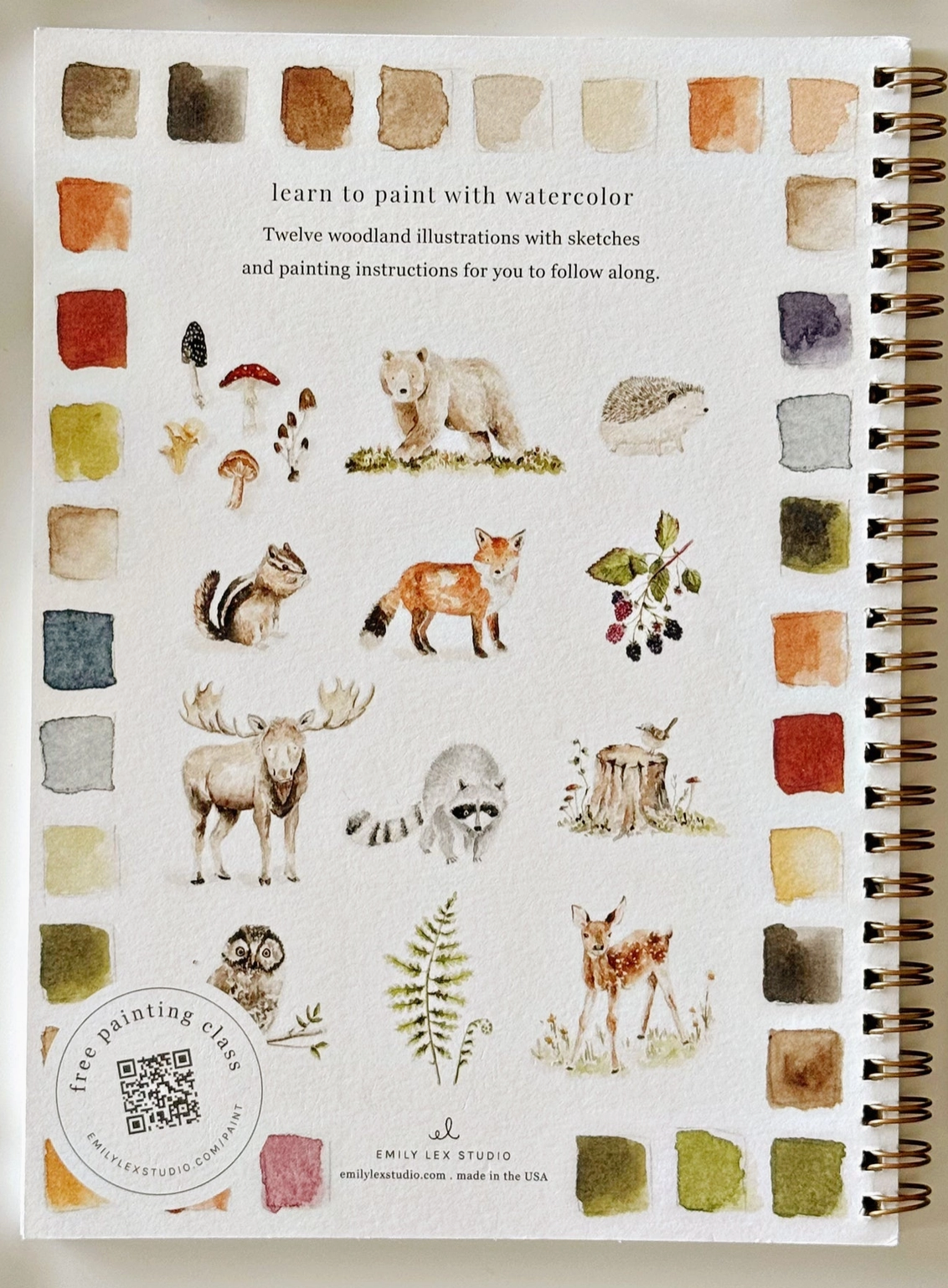 Woodland Watercolor Workbook