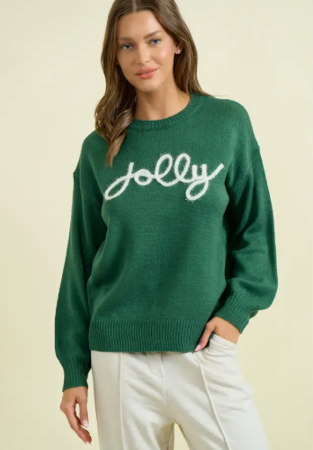 Jolly Metalic Embroidery Sweater