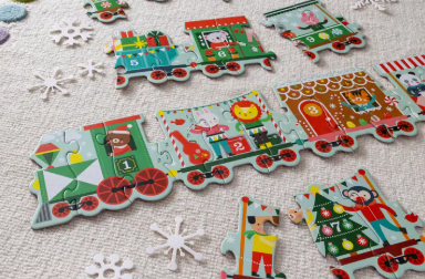 Christmas Train Shaped Floor Puzzle