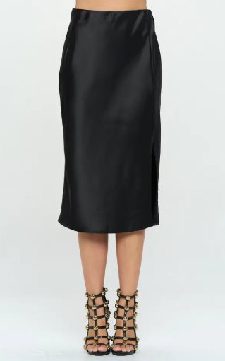 Satin Midi Skirt