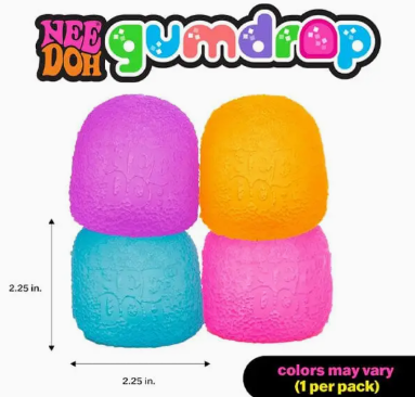 Nee Doh Gumdrop Textured Squishy Fidget Stress Ball