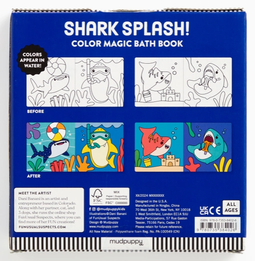 Shark Splash! Color Magic Bath Book