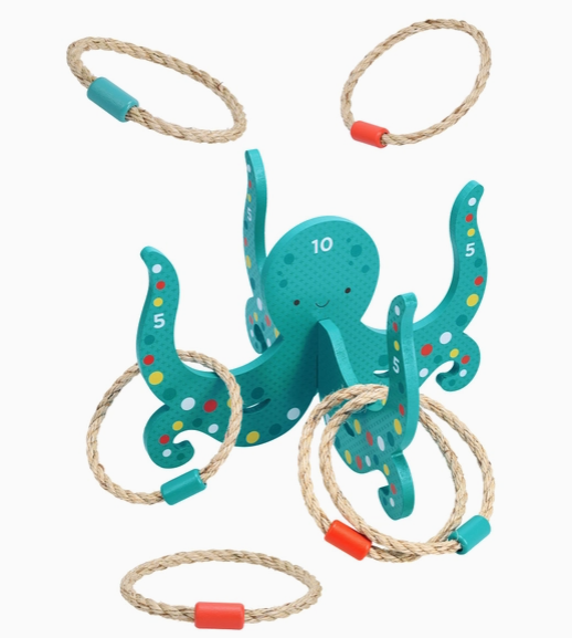 Happy Octopus Wooden Hoopla