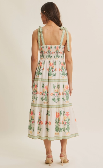 Softly Romantic Print Midi Dress
