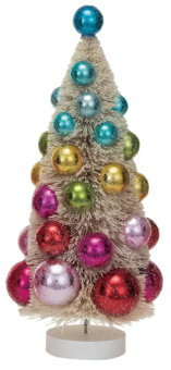 Sisal Bottle Brush Tree with Ornaments