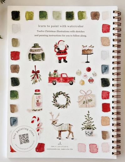 Classic Christmas Watercolor Workbook