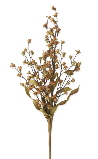 23 inch Wood Bead Berry Bush
