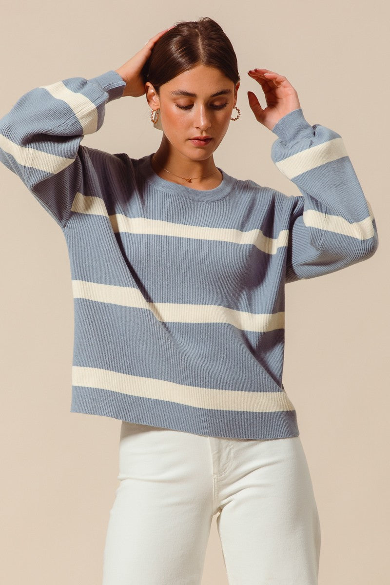 Wide Stripe Sweater Pullover