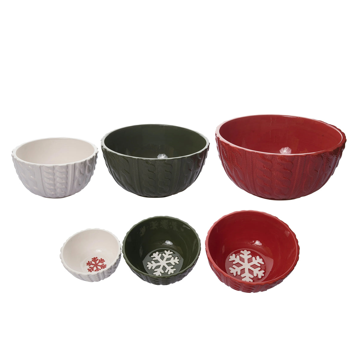 Dol Nesting Bowl w/ Knit Texture (Large)