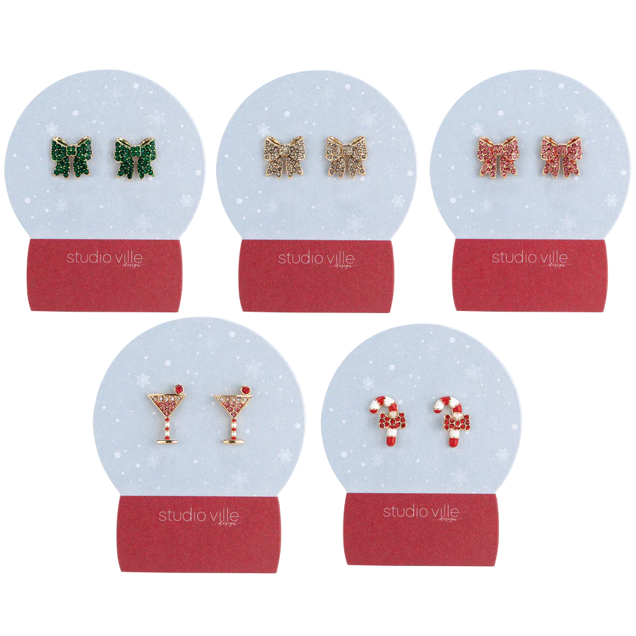 Christmas Glitz Stud Earrings