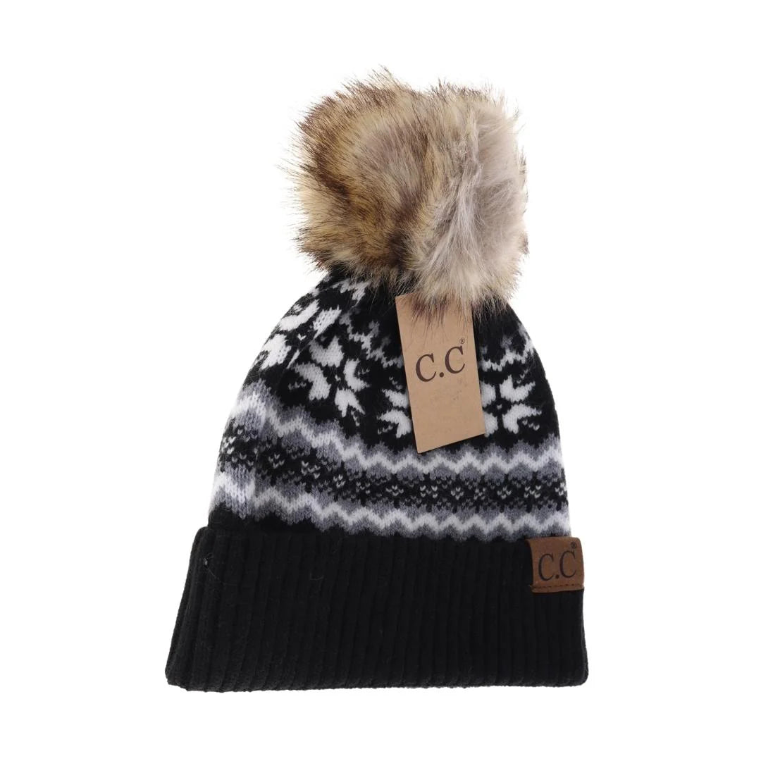 Fair Isle Print Beanie