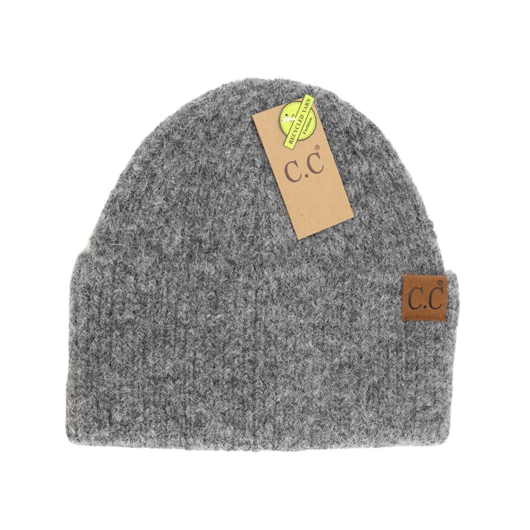 Mohair Feel Wide Cuff Beanie
