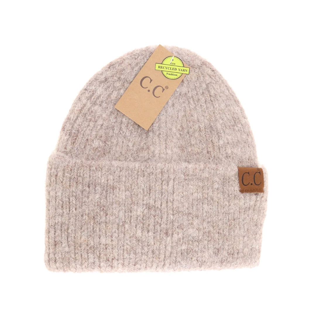 Mohair Feel Wide Cuff Beanie