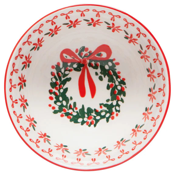 Wreaths Stamped 4 inch Bowl