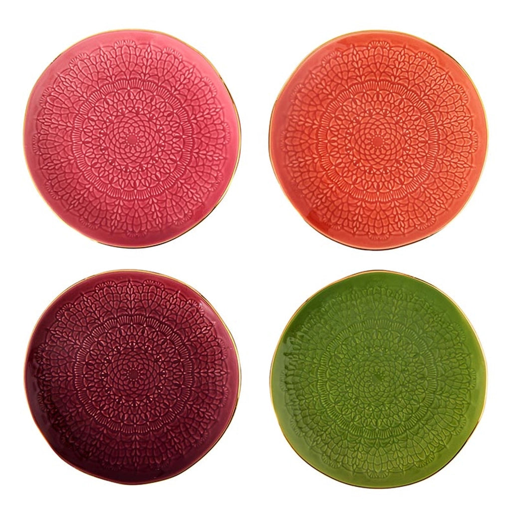 Moroccan Gold Rim Stamped Appetizer Plate