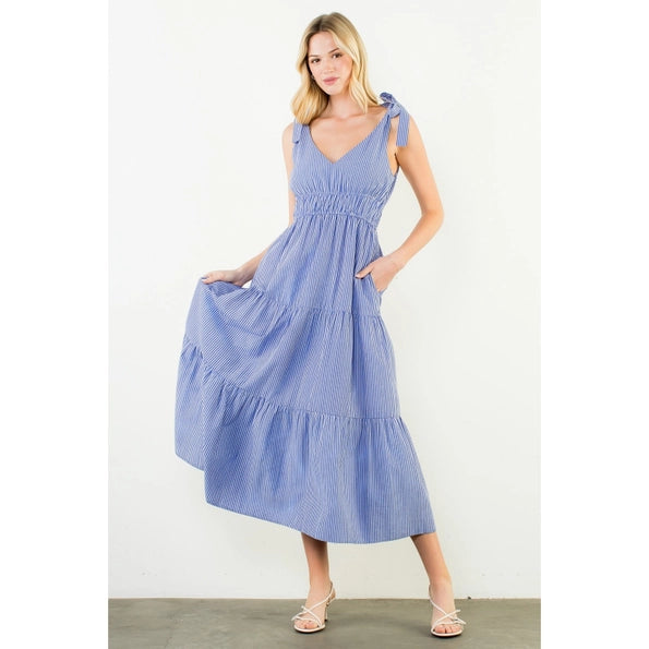 Tie Strap Tiered Maxi Dress