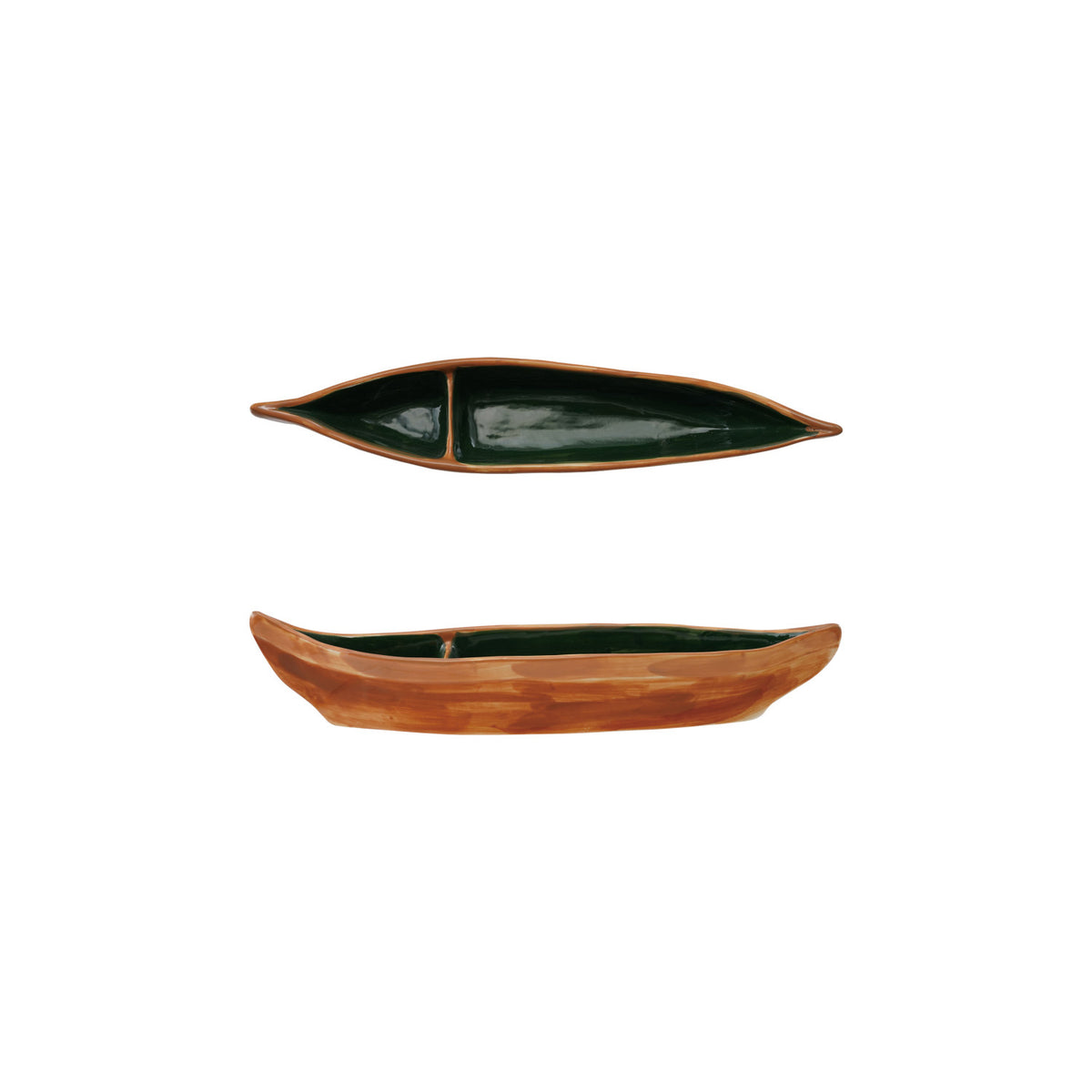 Hand Painted Canoe Dish