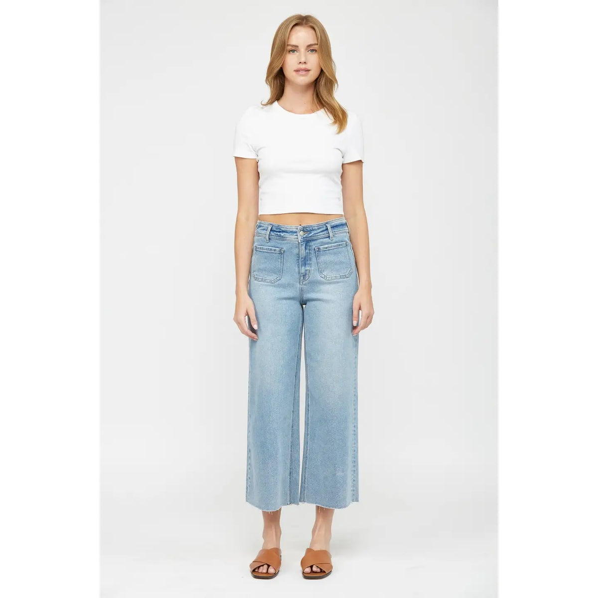 Cropped Wide Leg w/ Front Pocket