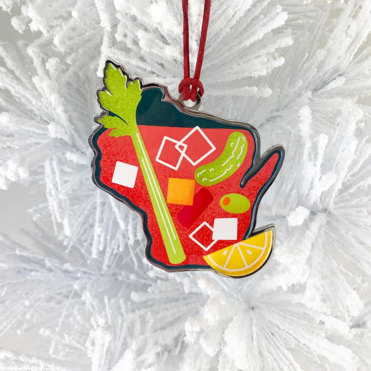Wisconsin Bloody Mary Metal Ornament