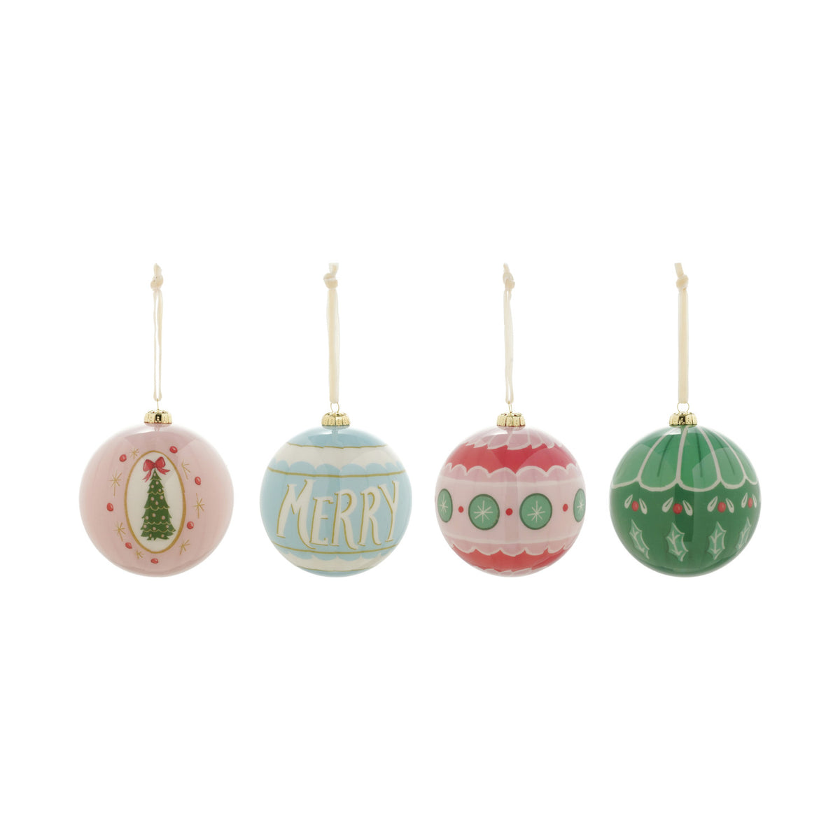 Decoupage Ball Ornaments w/ Holiday Image