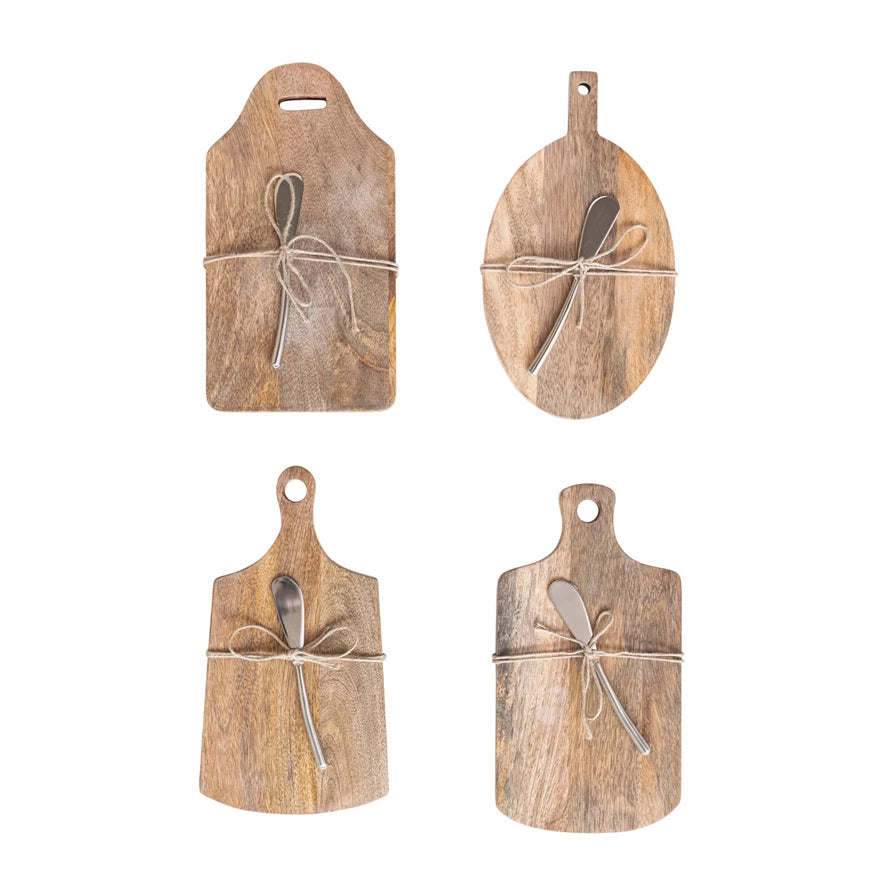 Mango Wood Board with Knife