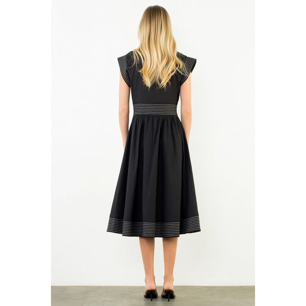 Short Sleeve Zipper Dress