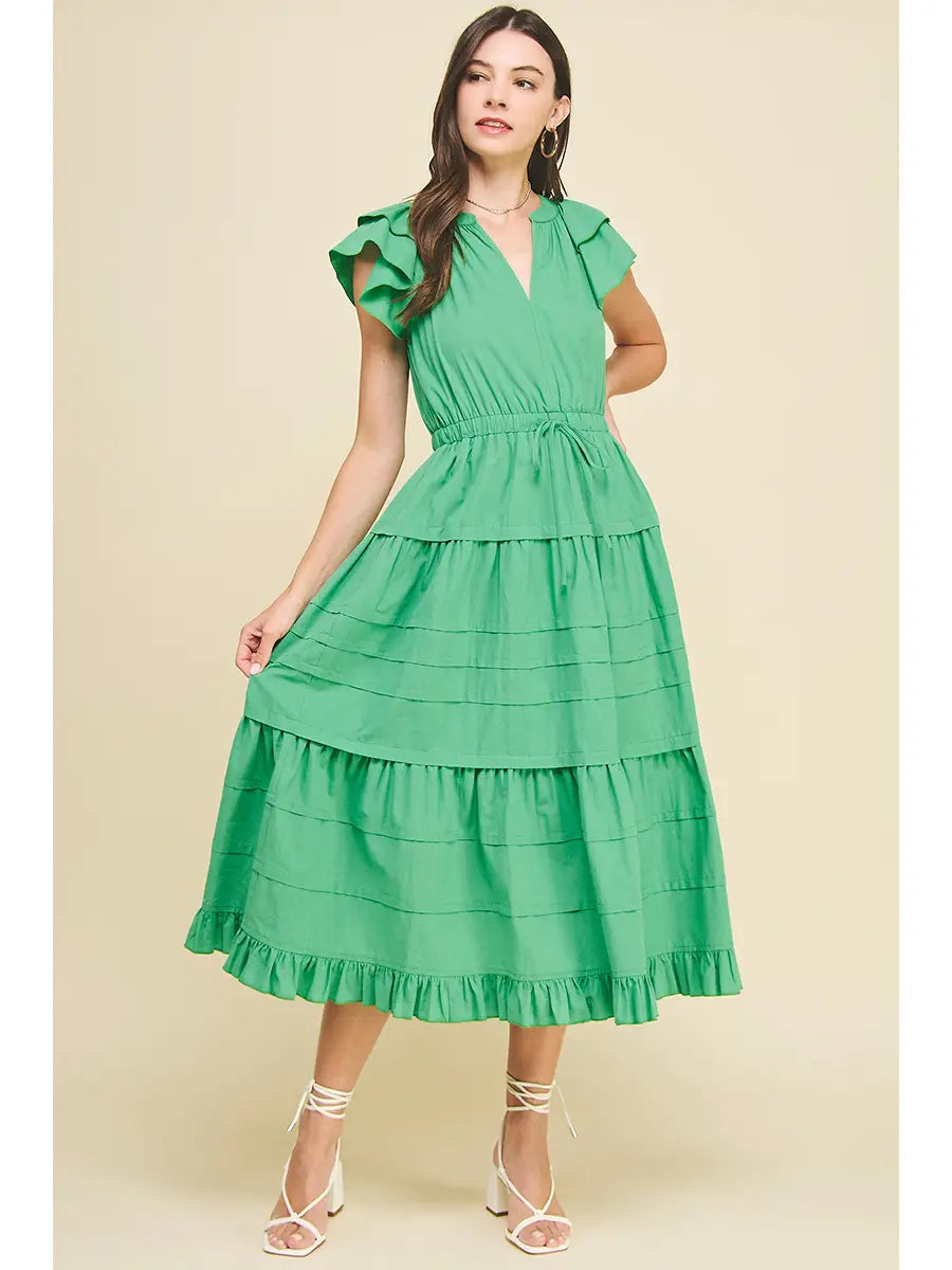 Tiered SS Maxi Dress - Pear and Simple Tiered SS Maxi Dress - Pear and Simple